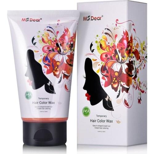 Hair color wax Strong And Hold Unisex Hair Wax Colorful Hair Clay Temporary Hair Dye For Hair Styling Fast Ship