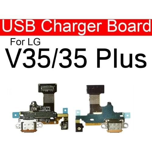 USB Charger Charging Port Dock Board With Microphone Connector Flex Cable For LG V35 / V35 ThinQ / V35 Plus Replacement Part