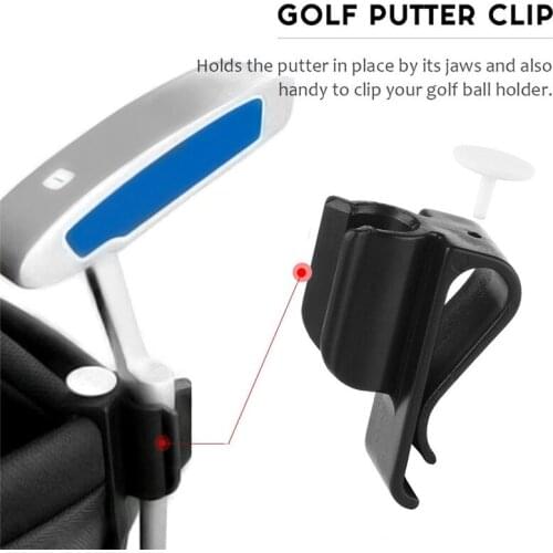 3pcs Golf Training Aid Clip On Putter Putting Organizer Club Durable Clamp Holder Golf Bag Putter Holder Tools