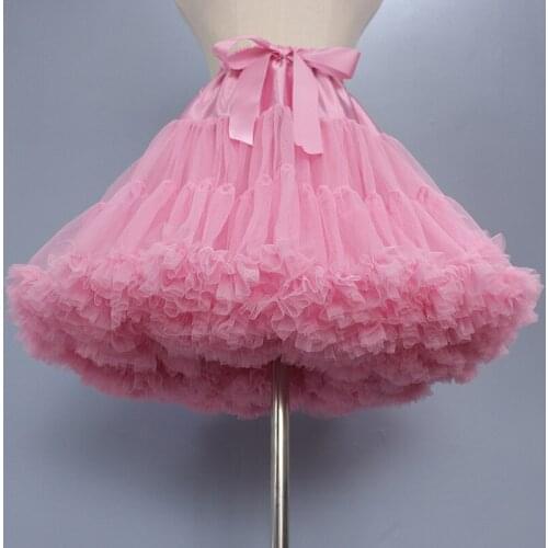 2021 Fairy Maid Clothing Pink Short Petticoats Tutu Lolita Faldas Cupcake Dress Women Underskirt for Wedding Dress Cosplay