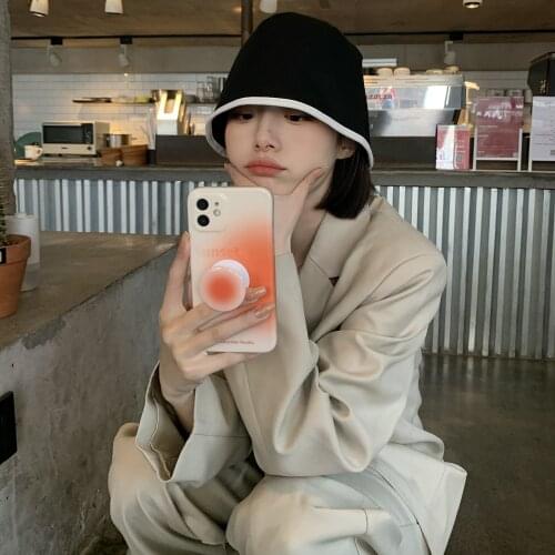 Hat Womens 2021 Spring / Summer New Two Color System with Lock Edge Bucket Hat Basin Hat Korean Fashion