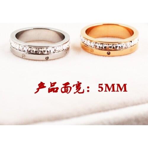 Brand 2020 New stone Rings Stainless Steel Gold Silver Cross Finger Rings Female Wedding Engagement Rings Jewelry For Women