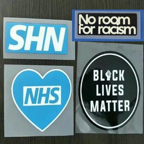 Black Lives Matter Badge New Soccer Patch SHN patch NHS Badge Accept Mix order no room for racism patches