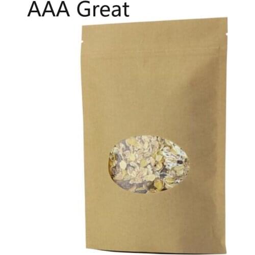 50Pcs/Lot Zipper Kraft Paper Bags For Gifts Food Kraft Gift Candy Bags ZipLock Kraft Bag Window Stand Up Gift Wedding Packaging