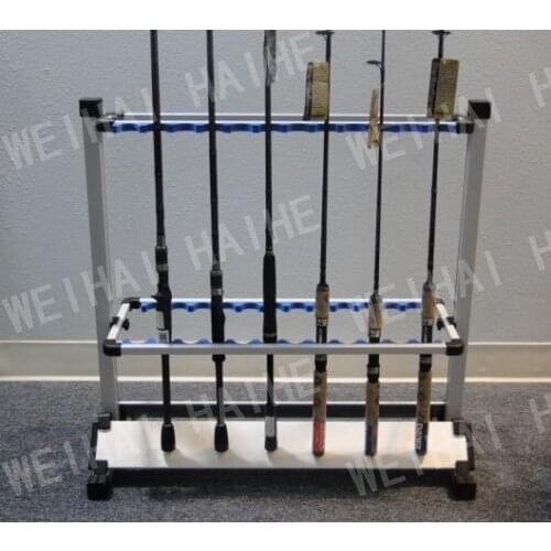 Aluminum Fishing Rod Rack Silver 24Pcs Fishing Rods Holder Pesca Fishing Tackle Carp Fishing Rods Holder New