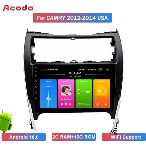 ACODO 2+16G Android 10.1 Car Radio Multimedia Player For Toyota Camry 2012-2014 Navigation GPS 2 DIN