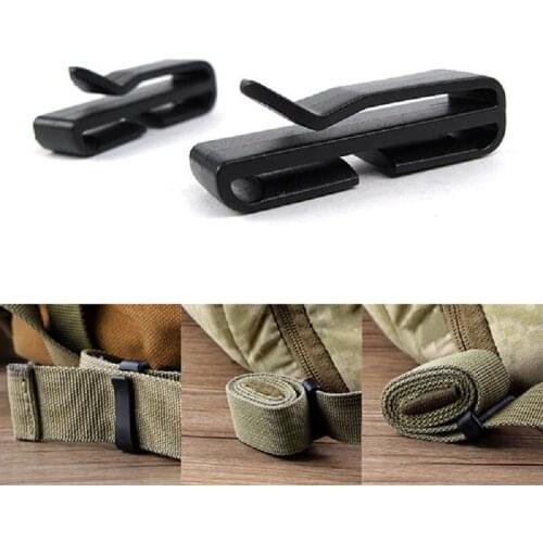5pcs/pack Quick Slip Keeper Buckle Clip Slider Black for Molle Tactical Backpack Adjusting Strap Webbing 24/38/48mm Webbing