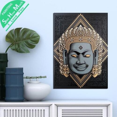1 Piece Mogao Grottoes Buddha HD Printed Canvas Wall Art Posters and Prints Poster Painting Framed Artwork Room Decoration