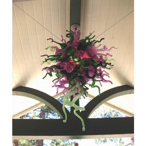 Villa Decor Hand Blown Glass Ceiling Chandelier Lightings Modern Crystal Hanging LED Customized Glass Chandeliers