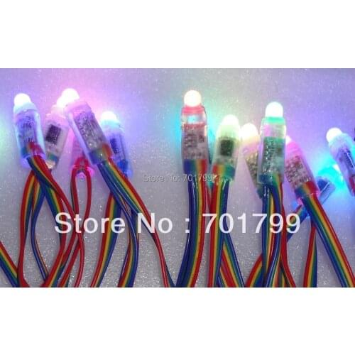 IP68 DC5V 12mm WS2801 pixel module,full color;50pcs a string;256 gray scale,epoxy resin filled