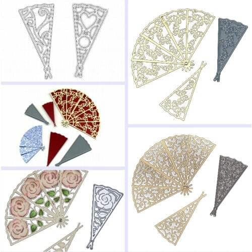 Classic Fans Arch Shape Metal Cutting Dies Stencil Scrapbook Album Embossing For Gift Card Making Handcraft 2019 New