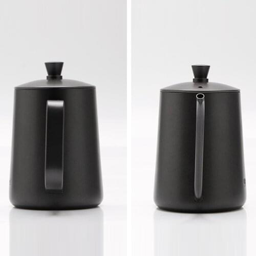 Coffee Tea Pot With Lid Coffeeware Non-Stick Food Grade Stainless Steel Thin Mouth Swan Neck 600ml Gooseneck Drip Kettle