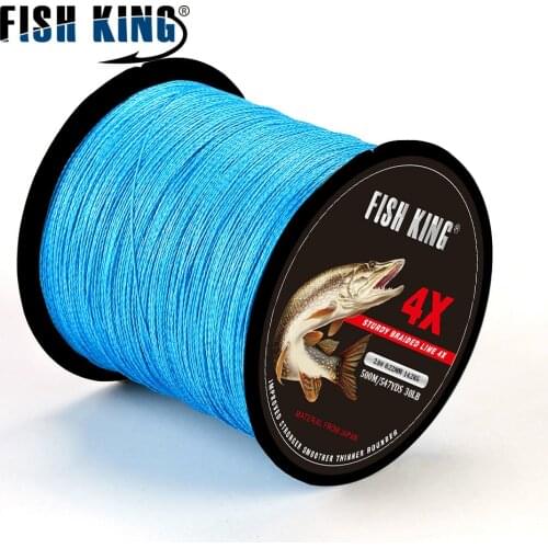 FISH KING 500M 547yds 4 Strands PE Braided Fishing Line 8 10 20 30 40 60LB Multifilament Carp Wire Fly Fishing Lines Japanese