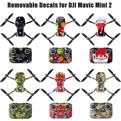 Mavic Mini 2 Drone Decals Stickers Remote Control Protective Film Scratch-proof Removable Skin For DJI Mavic Mini 2 Accessories