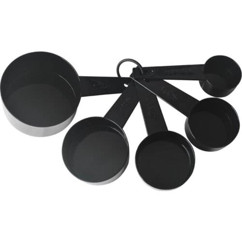 Weighing Spoons Portable Lightweight Convenient Black Baking Coffee Measuring Spoons Cups for Home