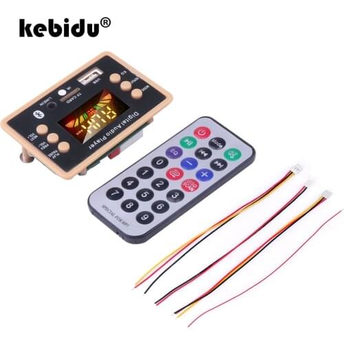 5V 12V MP3 Decoder Decoding Board Module Bluetooth 5.0 USB MP3 Player WMA WAV Support TF Card USB FM Remote Board Module For Car