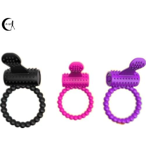 Male sex toys Silicon Vibrating Penis Rings Male Time Delay Ejaculation Adult Sex Toys for Men Erotic Products Built-in Batterys