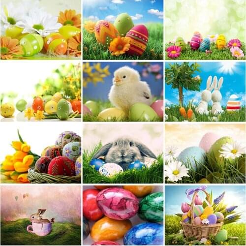 DIY 5D Diamond Embroidery Beads Set Painting Full Round Resin Mosaic Cross Stitch Kit Wall Art Handcraft Easter Eggs Home Decor