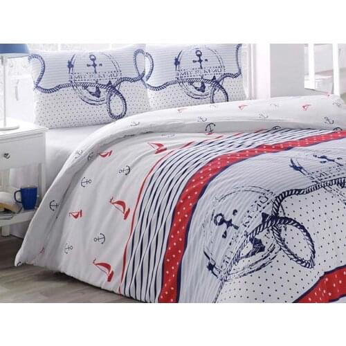 Anchor Single Personality Sleep Set Red White
