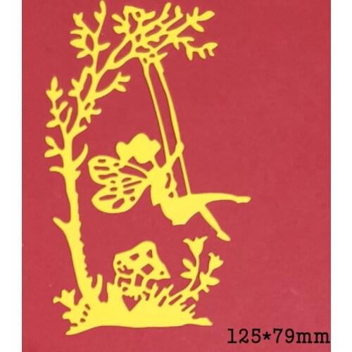 Metal Cutting Dies fairy swing in tree 2021 new craft Die mold stencils for DIY Scrapbook Paper Cards Making Die Template