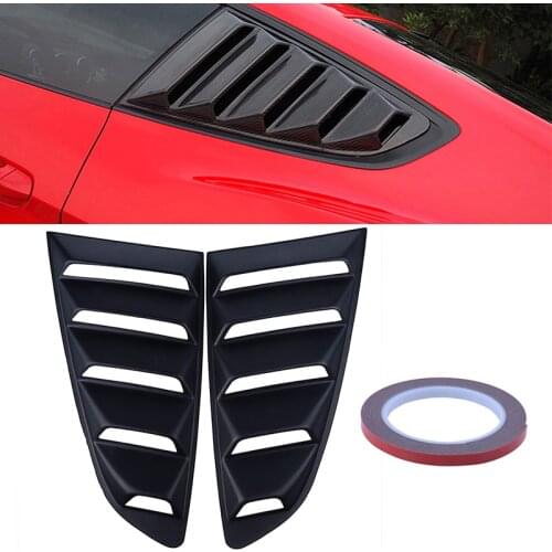 Rear Quarter Window Louvers Scoops Spoiler Car Tunning Panel Side Air Vent Cover for Ford Mustang 2015 2016 2017 2018 2019 2020