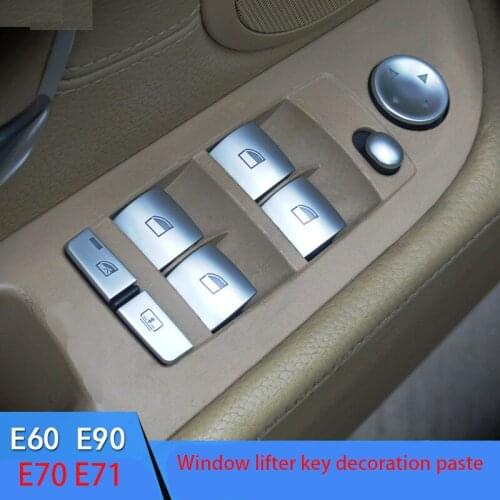 For BMW 5 Series E60 3 Series E90 Window Lifter Button Decoration Sticker X5 X6 E70 E71 Replacement Upgrade