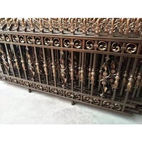 New style powder coated metal aluminum fence designs hc-af12