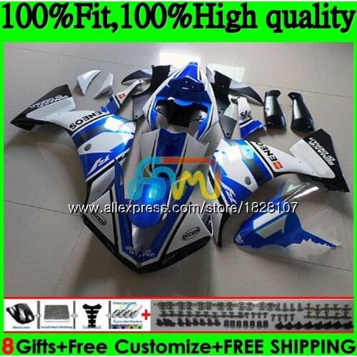 OEM Injection For YAMAHA YZF Blue white cool 000 R 1 YZFR1 13 14 124BS.5 YZF-1000 YZF R1 1000CC YZF1000 YZF-R1 2013 2014 Fairing