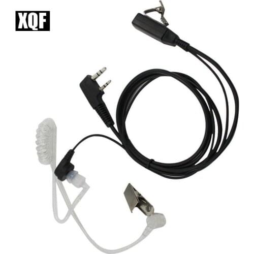 Oppxun 2 Pin Air Tube Earphone with PTT for Kenwood Walkie Talkie Baofeng UV-5R Earpiece