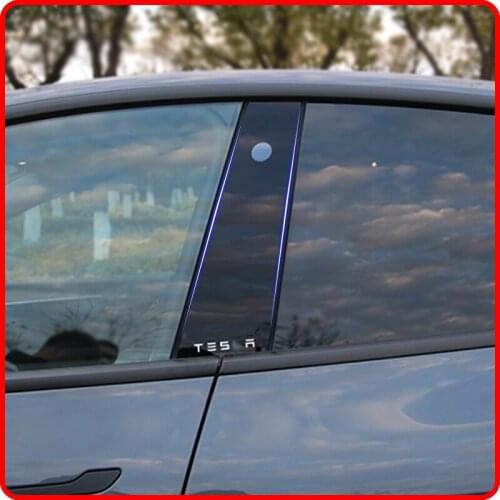 Suitable For Tesla Model Y Centre Pillar PC Mirror Protection B Pillar Decoration Sticker Model Y Car Accessories