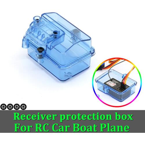 Waterproof Receiver Box Receiving Protection receive Blue Plastic RC Car Remote Control 1/10 1/8 1/12 Boat Plane Slash Accesory