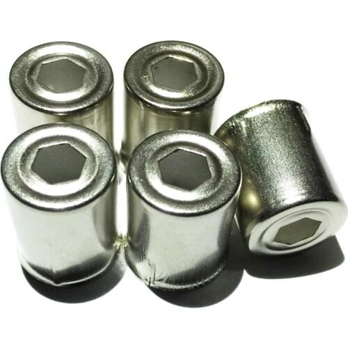 5Pcs/Lot Magnetron Steel Cap Microwave Oven Replacement Hexagonal Hole Silver Tone Home Kitchen Appliance Parts Accessories New