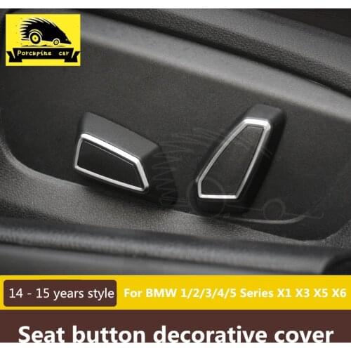 Button Car Seat Style Adjustment Switch cover trim decorative 3D interior trim sticker for BMW 1/2/3/4/5 Series X1X3X5X6 f30 F10