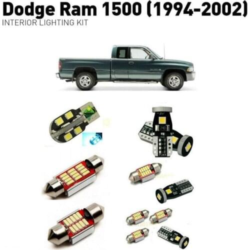 Led interior lights For Dodge ram 1500 1994-2002 7pc Led Lights For Cars lighting kit automotive bulbs Canbus