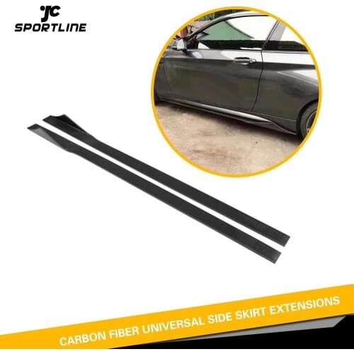 Bumper Lip Universal Side Skirts for BMW G30 F22 Touareg Subaru Impreza Mercedes W176 W212 W222 Carbon Fiber Car Body Kit Apron