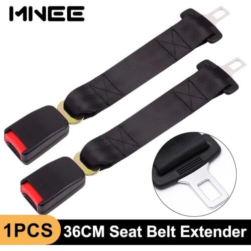 Universal Safety Belt Extender 36CM Steel Seat Belt Buckle for 20-22mm Tongue Car Seat Belt Clip Extension Plug Seatbelt Clip
