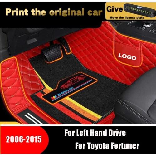 High Quality Car Floor For Toyota Fortuner 2015 2014 2013 2012 2011 2010 2009 2008 2007 2006 (7 Seater) Auto Interior Carpets