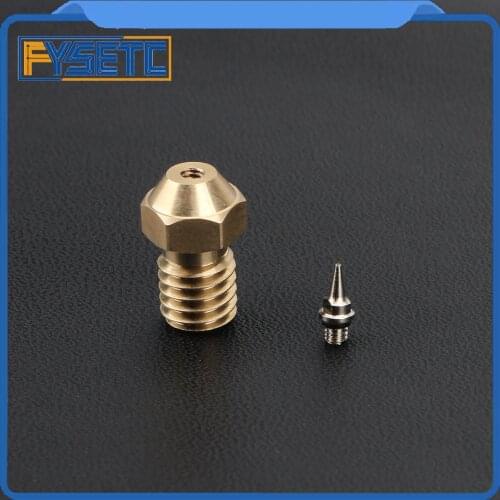 3D Printer Parts 0.2mm Nozzle Airbrush Nozzle Adapter Set Airbrush Nozzle Adapter With Nozzles For V6 Hotend 1.75mm Filament