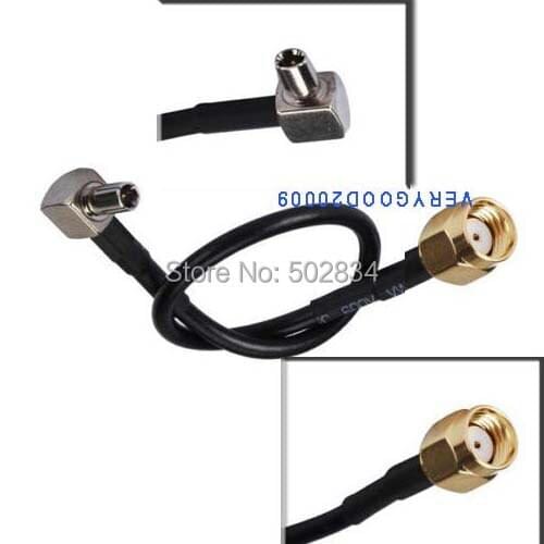 10pcs RP-SMA male TO TS9 plug RA Pigtail cable RG174 Adapter Cable 20cm