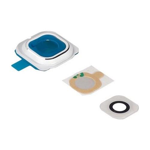 10 pcs/lot OEM For Samsung Galaxy S6 Edge G925 G925F Original Back Rear Camera Glass Lens+Frame Cover + Adhesive Sticker