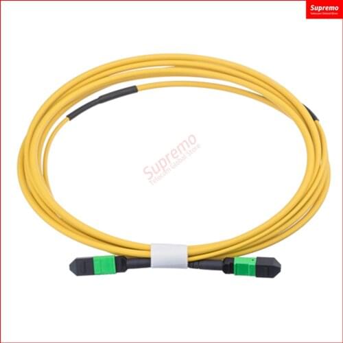 24core MPO-MPO female Type B fiber optic patchcords OS2 round cable yellow color 2M 3M 5M jumper