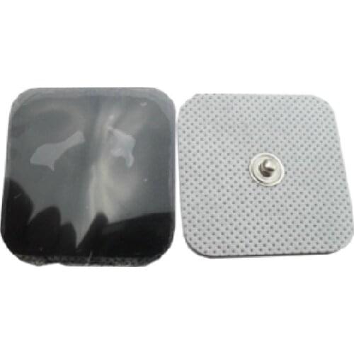 50pcs/lot 4*4cm Tens line button Electrode Pads for ems Slimming Massager/Digital Therapy Massager