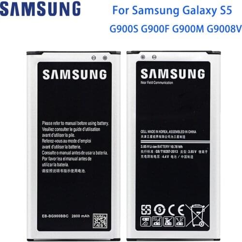 SAMSUNG S5 Phone Battery EB-BG900BBC 2800mAh For Samsung Galaxy S5 G900S G900F G9008V 9006v 9008W 9006W Phone Batteries With NFC