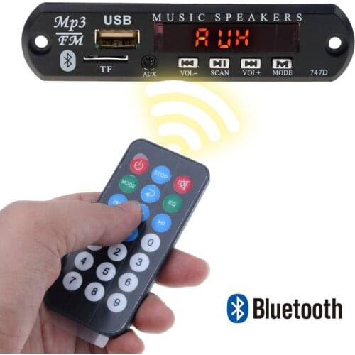 USB AUX Bluetooth Car kit Wireless Receiver MP3 Player Decoder Board Audio USB 3.5mm jack AUX TF FM Car Speaker adapter 5V 12V