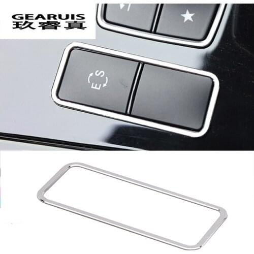 Car-styling Console Panel ES Button Frame stainless steel Stickers Trim For Mercedes Benz E Class w212 2012-2015 Car Accessories