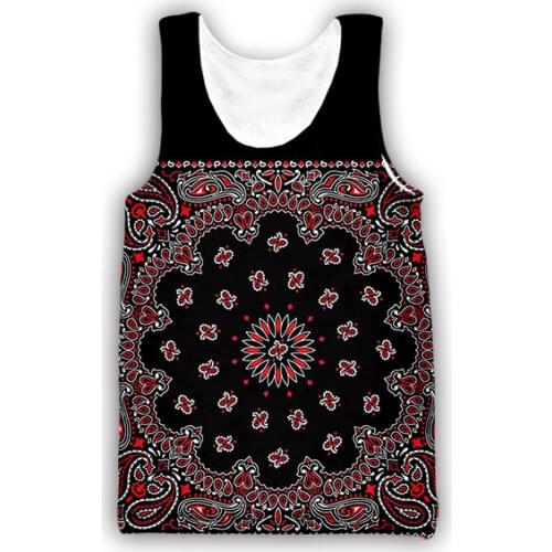 Bandanna 3D Print Causal Clothing New Fashion Men/ Women Vest Size S-7XL mesh top