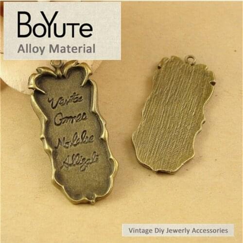 BoYuTe (40 Pieces/Lot) 20*44MM Antique Bronze Plated Metal Diy Word Charms Pendants Jewelry Findings