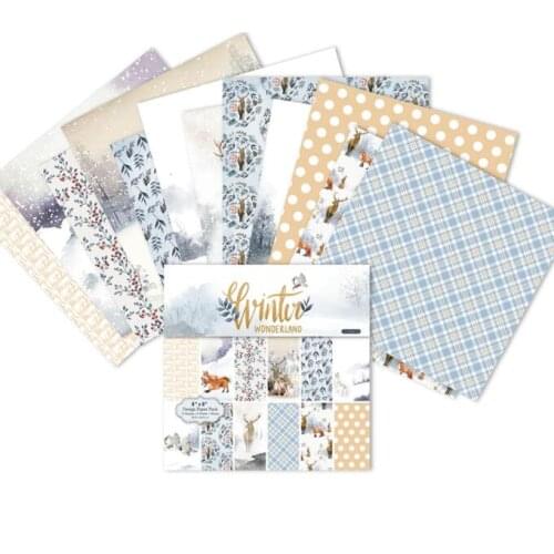 6 Inch winter wonderland theme Scrapbooking Paper Art Background Paper Home Deco DIY Card Making gift wrapping