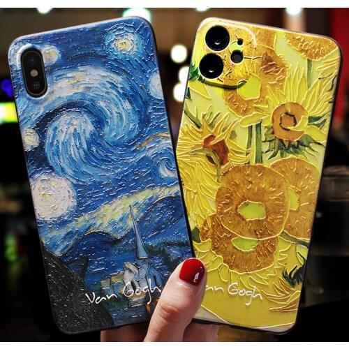 Luxury Phone Bag For iphone 11 12 Mini X S 12Pro 11Pro Max Case XR 8 7 6 Plus SE 2020 Cover 3d Emboss Art Night Starry Soft Capa