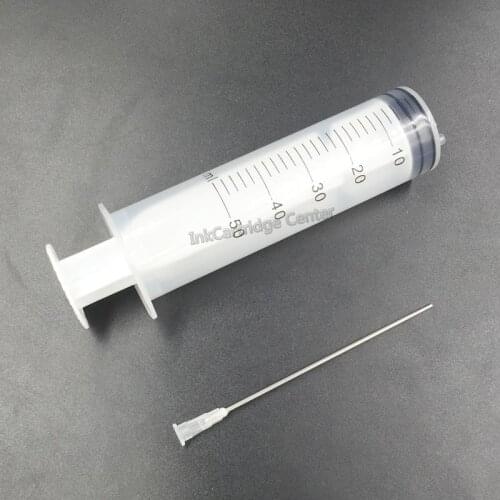 CISSPLAZA 20pcs 50ML syringe injector for refilling ink CISS CIS with 10cm needle